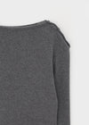 Maeson Fleece Unbalanced Button Long Sleeve T-shirt