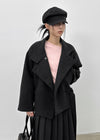 Zeoni High-neck Half Coat (31% Wool)