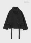Zeoni High-neck Half Coat (31% Wool)