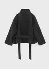 Zeoni High-neck Half Coat (31% Wool)