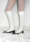 Labecom Ribbed Fur Knee Socks