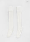 Labecom Ribbed Fur Knee Socks