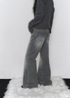 Sharkem Stitch Low-waist Bootcut Denim Pants