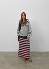 Ferdison Striped Long Skirt