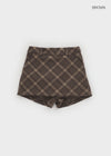 Levini Check Mini Skirt Pants