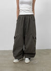 (UNISEX) Roart Fleece Cargo Banding Pants
