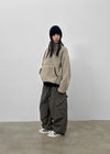 (UNISEX) Roart Fleece Cargo Banding Pants