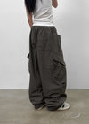 (UNISEX) Roart Fleece Cargo Banding Pants