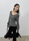 Shocker Cable Slim V-Neck Knit