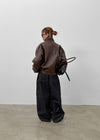 Mouf Fleece Raw Fabric Balloon Wide Pants