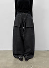 Mouf Fleece Raw Fabric Balloon Wide Pants