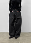 Mouf Fleece Raw Fabric Balloon Wide Pants