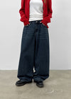 [MADE] Ninda Stripe Balloon Fleece Denim Pants