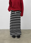 Ferdison Striped Long Skirt