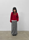 Ferdison Striped Long Skirt