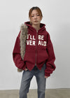 (UNISEX) Webert Fleece Lettering Hoodie