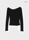Tspi Slit Button Knit Long Sleeve T-shirt