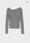 Tspi Slit Button Knit Long Sleeve T-shirt