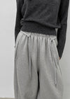 Brota Strap Fleece Wide Banding Pants