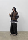 (UNISEX) Roart Fleece Cargo Banding Pants