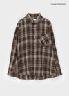 (UNISEX) Takey Overfit Check Shirt