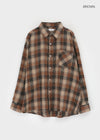 (UNISEX) Takey Overfit Check Shirt