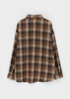 (UNISEX) Takey Overfit Check Shirt