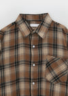 (UNISEX) Takey Overfit Check Shirt