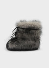 Cushion Strap Mid-fur Boots