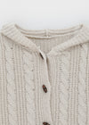 Dakun Cable Knit Hooded Cardigan