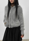 Bune Boucle Knit Hooded Cardigan