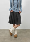 Nyats Wool Pleated Midi Skirt
