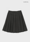 Nyats Wool Pleated Midi Skirt