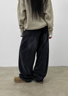 Netk Wash Wide Fleece Denim Pants