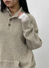 (UNISEX) Podo Bocashi Pocket Henley Neck Knit