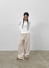 Tilki Bonded Fleece Soft Wide Banding Pants