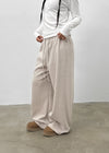 Tilki Bonded Fleece Soft Wide Banding Pants