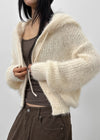 Bune Boucle Knit Hooded Cardigan