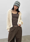 Bune Boucle Knit Hooded Cardigan