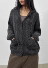 Dakun Cable Knit Hooded Cardigan