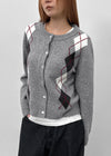 Plinilo Argyle Wool Knit Cardigan