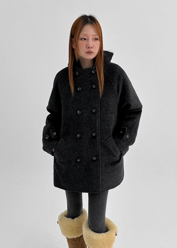 Reldit Hooded Half Coat (35% Wool)