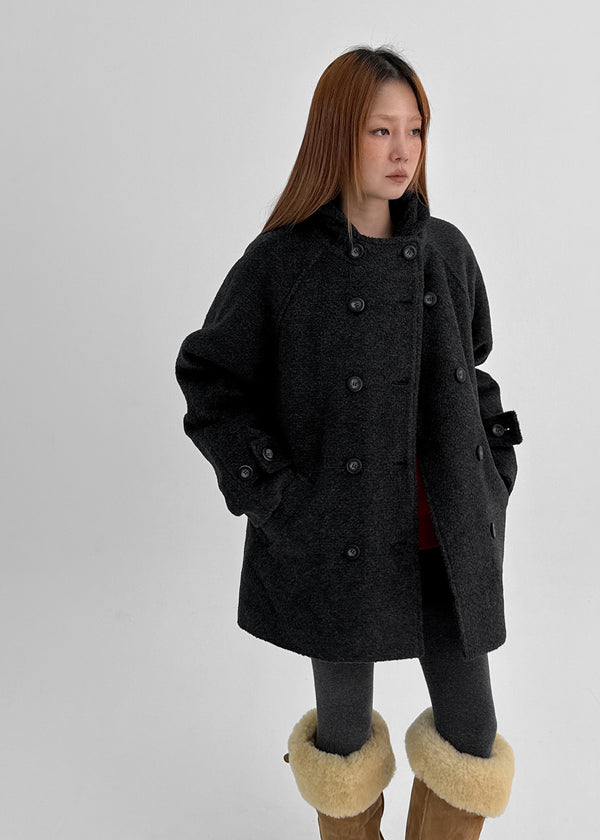 Reldit Hooded Half Coat (35% Wool)
