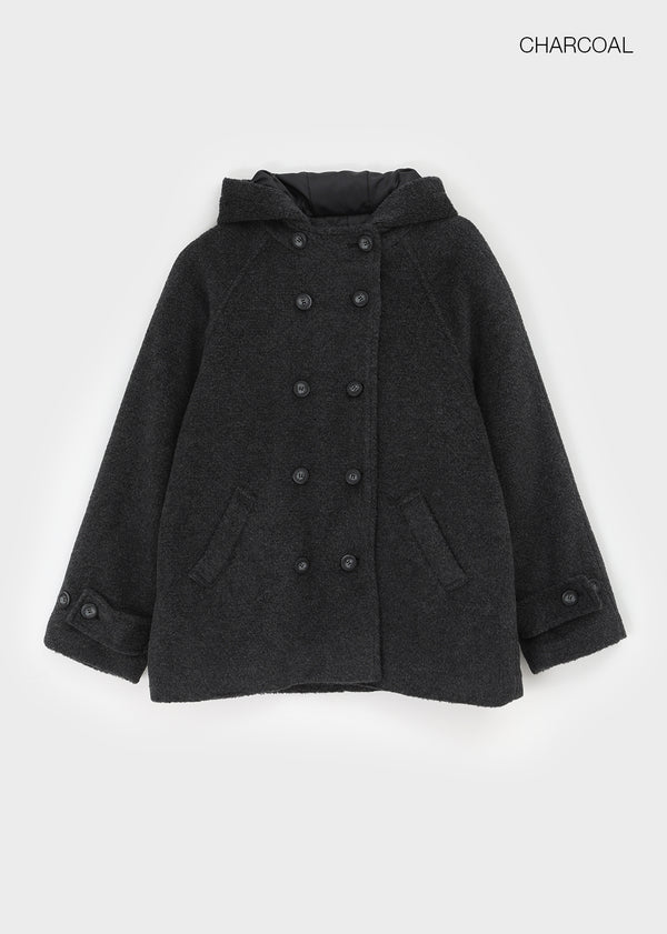 Reldit Hooded Half Coat (35% Wool)