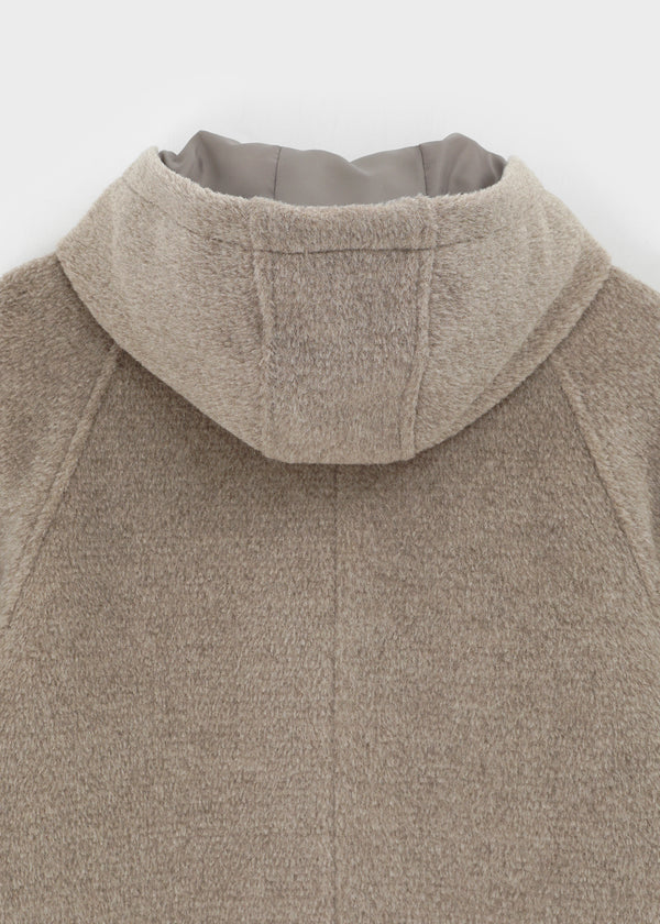 Reldit Hooded Half Coat (35% Wool)