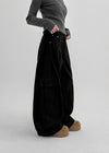 (UNISEX) Plefit Wide Balloon Cargo Pants