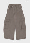 (UNISEX) Plefit Wide Balloon Cargo Pants