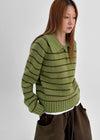 Geltodi Striped Collar Knit