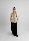 Kaylon Reversible Hooded Fur Jacket