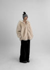 Kaylon Reversible Hooded Fur Jacket